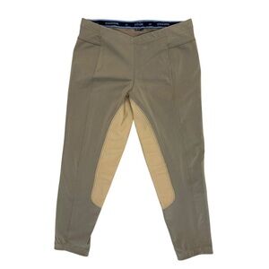 Ovation Women’s 34R Equestrian Tan Khaki Horseback Riding Patch Breeches Pants